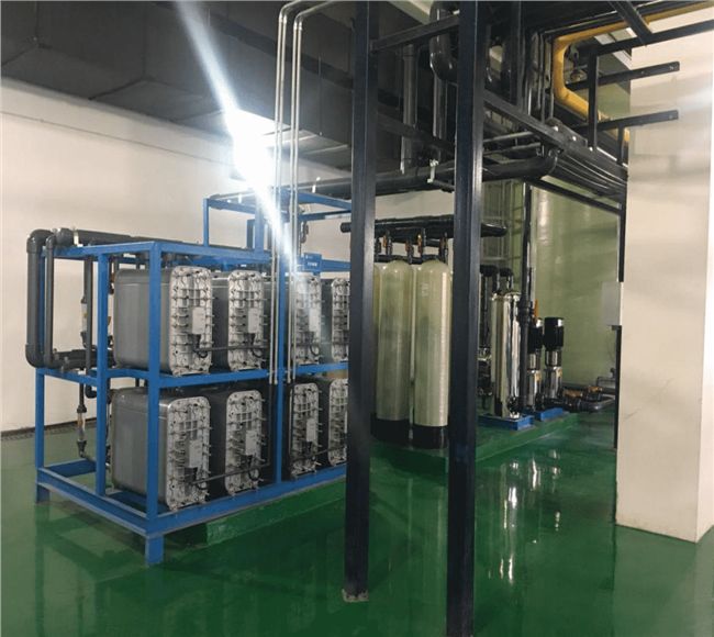 盤濾+二級反滲透+EDI+拋光混床